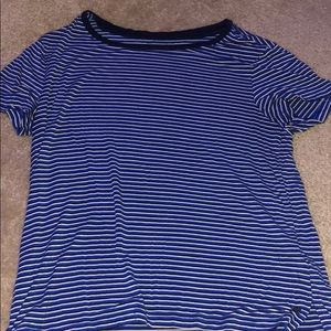 blue striped american eagle top